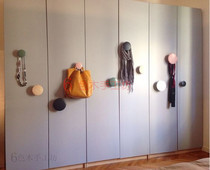 Nordic Creative Wall Entrance Clothes Hook Childrens Room Wardrobe Door Wooden Handle Simple Fashion Living Room Decorative Clothes Hanger