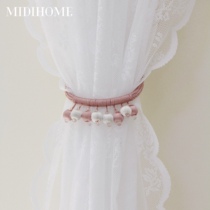  A pair of price ins light luxury Nordic style cute curtain buckle strap strap rope free punching magnet magnet magnet magnet