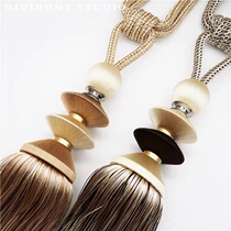  Simple extended bag silk curtain strap strap rope spike living room hanging ball modern European three-layer tower ball