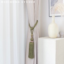  A pair of price ins Nordic light luxury style French curtain buckle straps hanging ball straps decorative tassels retractable belt accessories
