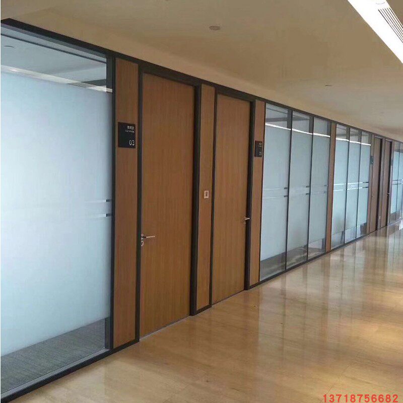 Aluminium Magnesium Alloy Office High Partition Band Plate Glass Soundproof Steel Partition Wall Room Hotel Mobile Plate Partition Wall 