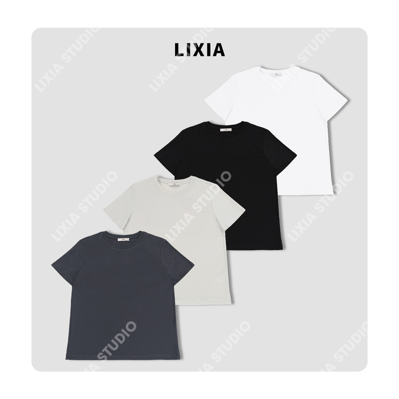 Lixia【Comfortism】Ins Simple Style Pima Cotton Summer Comfortable and Breathable T-Shirt-D11290 Lixia【Comfortism】Ins Simple Style Pima Cotton Summer Comfortable and Breathable T-Shirt-D11290