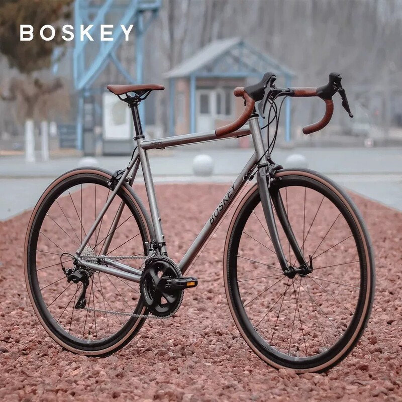 Boskey Immortal Rider Shuttler Ti Titanium Alloy Retro Road Bike Light Touring Bicycle Frame