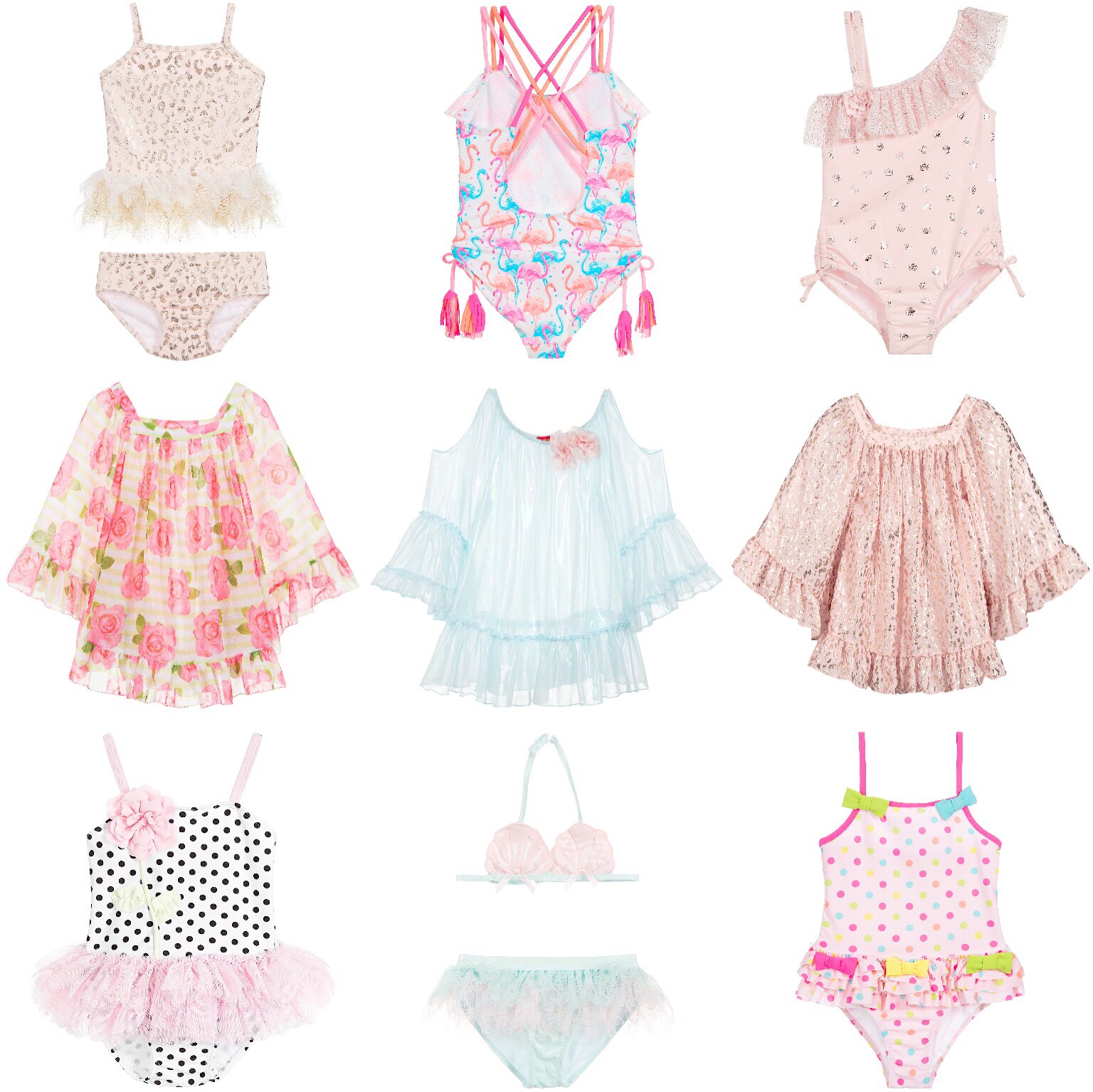 High-end girls' swimsuit collection children's baby girl baby baby swimming split one-piece swimsuit children's bikini