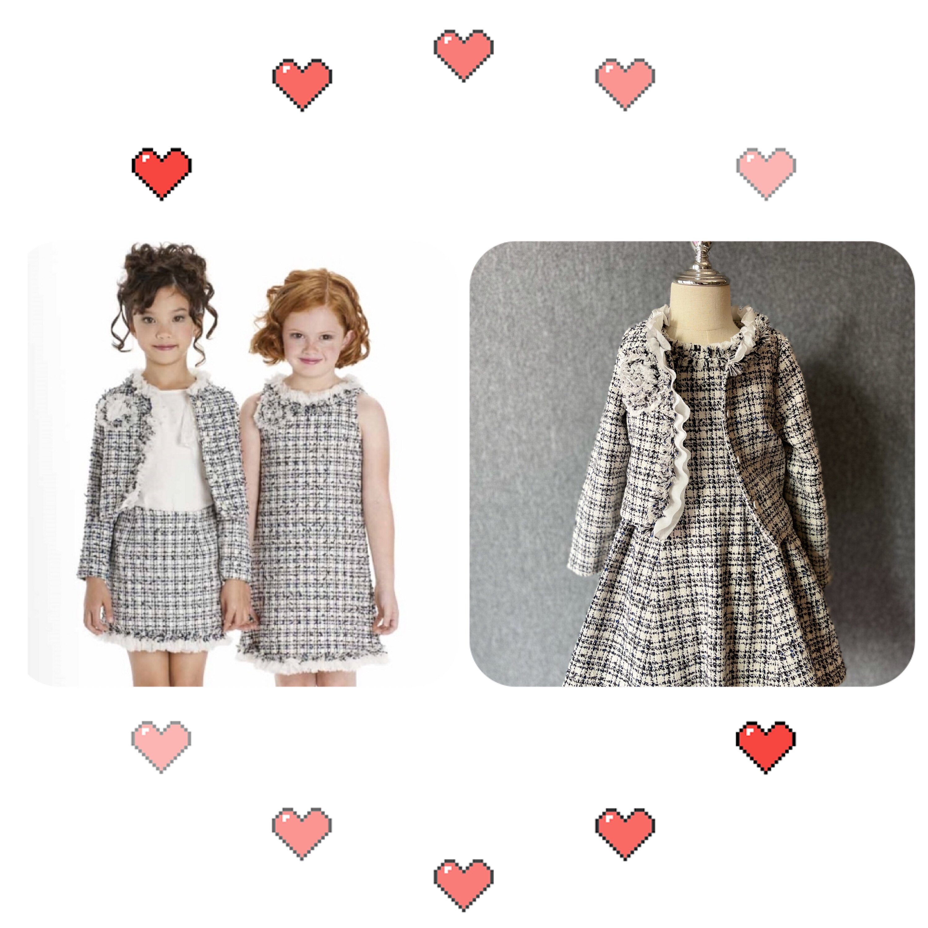 High-end export girls Xiaoxiang suit middle and big children college style primary school students interview catwalk school uniform uniform dress