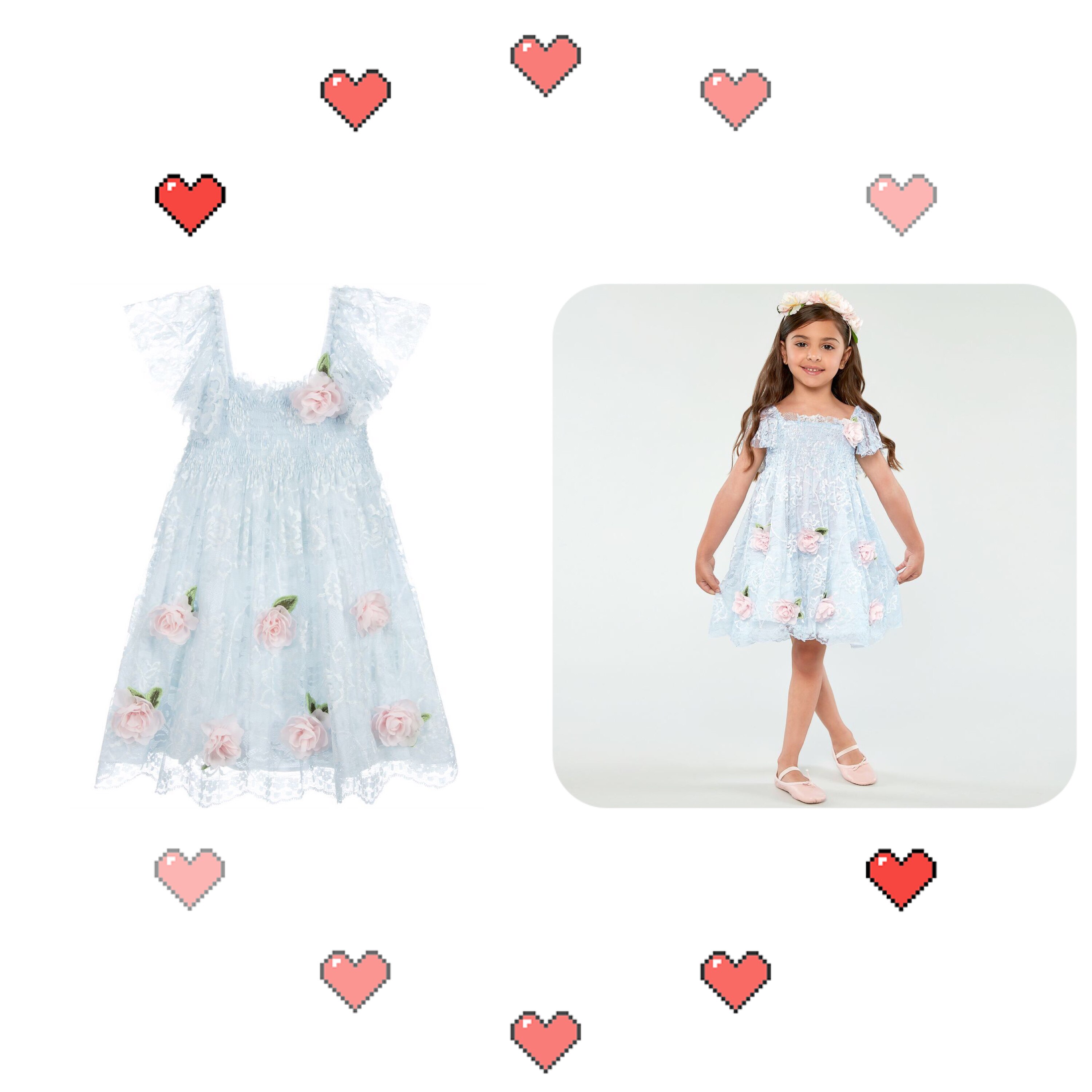 High-end Girl Lace Dress Foreign Air Princess Cotton Cloth Girl Loretta Sky Blue Ladies'S Nets Red Little Happiness-Taobao