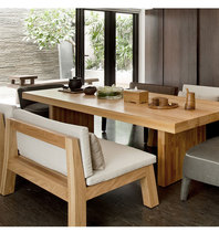 Simple modern solid wood tea table and chair combination Kung Fu tea table Tea table Solid wood tea table Old pine tea table