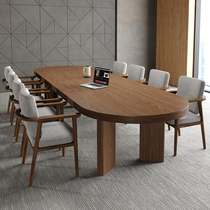 Nordic Solid Wood Conference Table Long Table Brief Modern Talks Strip Table Light Extravagant Desk Room Table And Chairs Combination