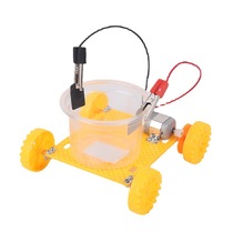 Salt water power car technology small production invention student handmade children diy salt water battery chemical science experiment