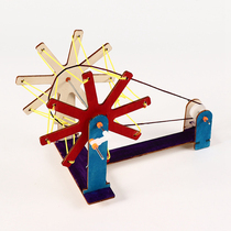 stem technology small production student handmade diy hand spinning car experimental material maker education teaching toy