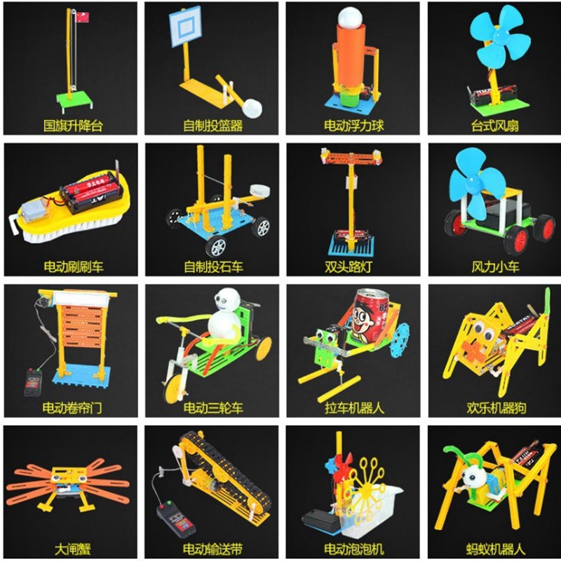 Elementary School Students Tech Competition Handmade Small Production Small Invention Puzzle Science Teaching Toy Science Experimental Material Suit