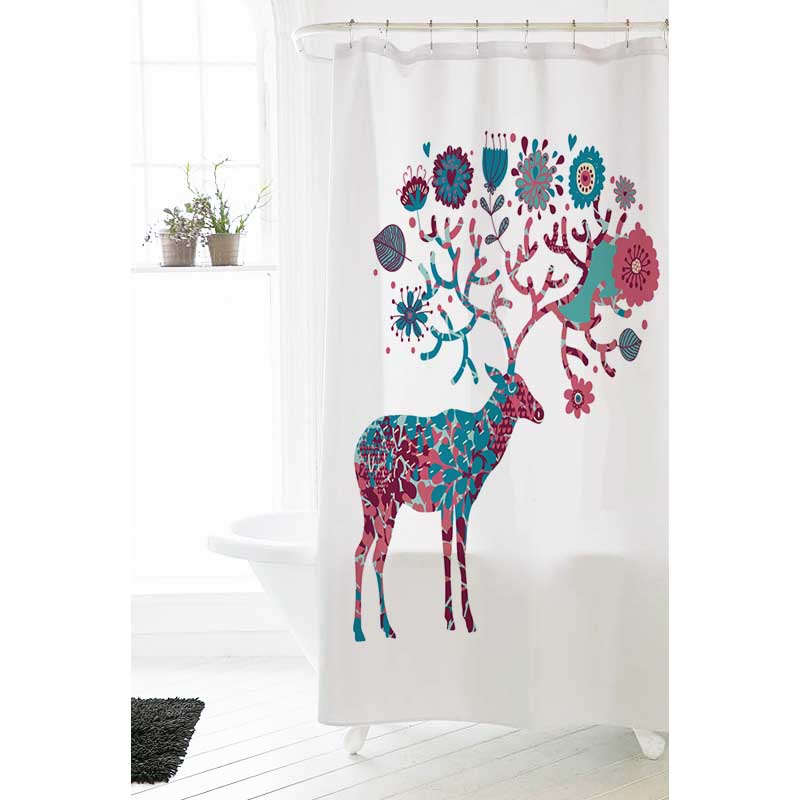 American fortune deer thickened polyester fiber dressing room bathroom shower curtain cloth waterproof mildew proof toilet curtain partition window curtain