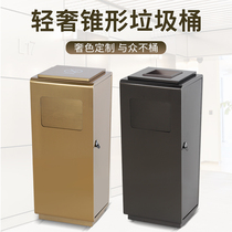 Hotel lobby trash can vertical stainless steel ashtray shopping mall elevator entrance large classification trash can customization
