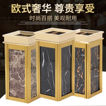 Hotel stainless steel trash can with ashtray outdoor large commercial corridor lobby elevator entrance vertical ash bucket