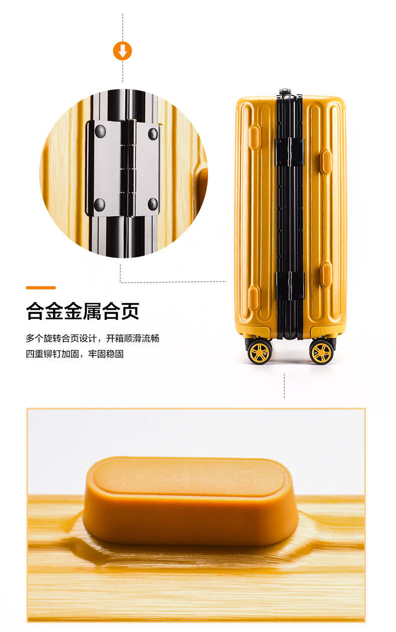 Vali nữ 20 inch trường hợp xe đẩy vali phổ bánh xe khung nhôm Phiên bản Hàn Quốc nam 24 hộp mật khẩu 26 retro sinh viên 29 - Va li túi du lịch