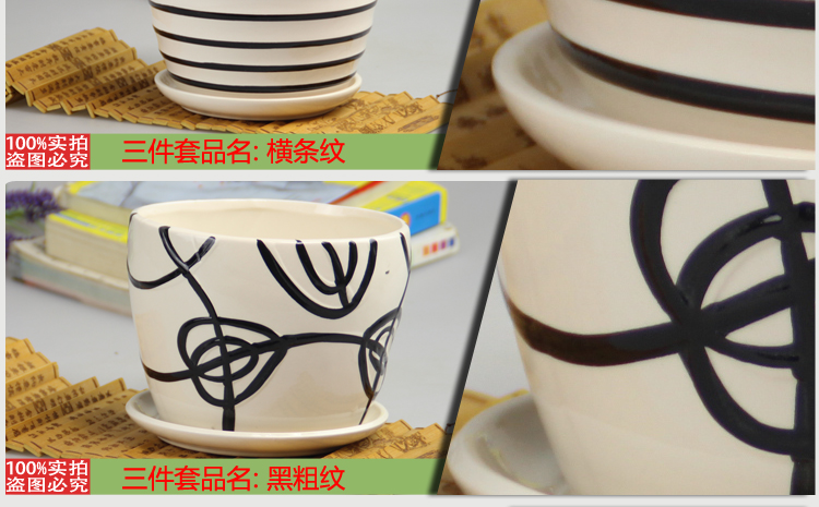 Bình gốm cực lớn Bình sứ màu trắng lọ có khay Jingdezhen kích cỡ đa dạng trong chậu - Vase / Bồn hoa & Kệ chậu sứ trồng cây cỡ lớn