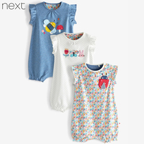 Spot UK Next baby girl summer short-sleeved romper girl baby cute bee pattern cotton jumpsuit romper
