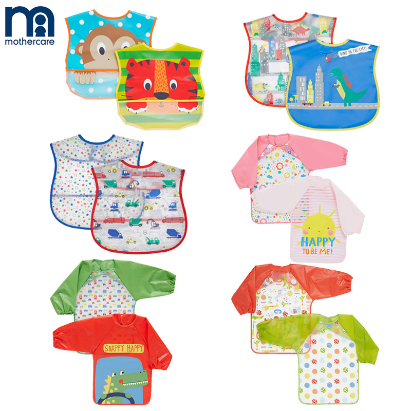 Spot British mothercare baby eating waterproof bib baby soft eating bib children eating coverall