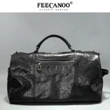 Ретро трендовая вместительная и большая сумка для путешествий, из натуральной кожи