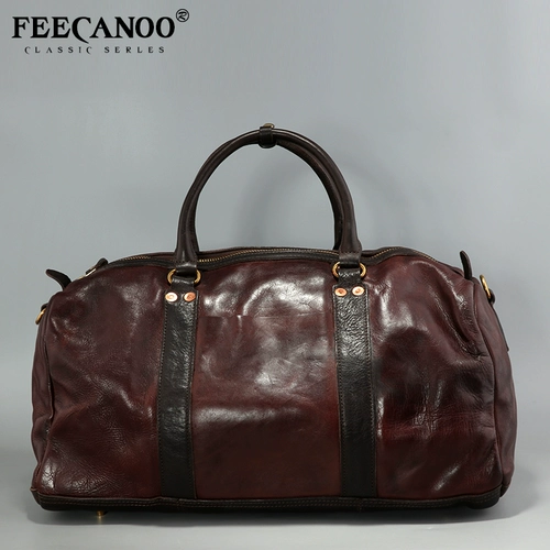 Кожаная мужская портативная сумка для путешествий, багажная спортивная сумка