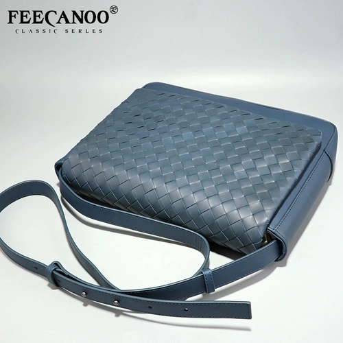 Кожаная плетеная сумка на одно плечо, брендовая сумка через плечо, в корейском стиле