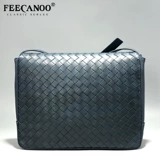 Кожаная плетеная сумка на одно плечо, брендовая сумка через плечо, в корейском стиле