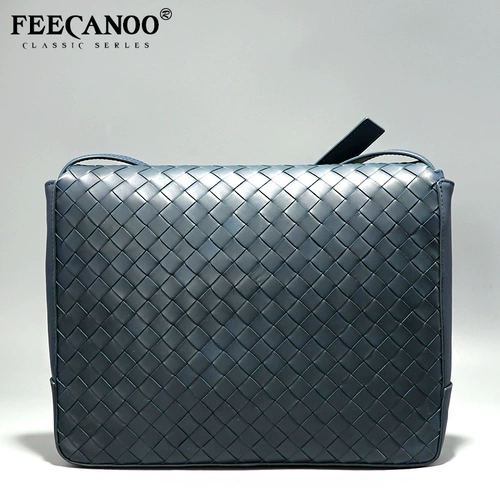 Кожаная плетеная сумка на одно плечо, брендовая сумка через плечо, в корейском стиле