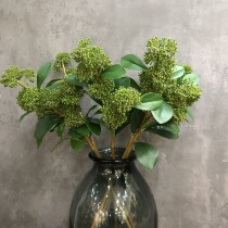Simulation green fruit home dining table placed flower art hotel model room flower arrangement accessories single branch millet fruit plant