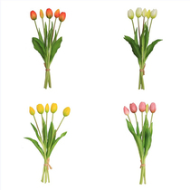 Simulation flower moisturizing touch Tulip tie bouquet home dining table living room decoration photo studio shooting props