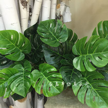 Emulated green-planted tortoise back leaves the bundle plant wall accessories Leaf Silk Flower Arrangement with the home furnishing Green Leaf Direct Sale
