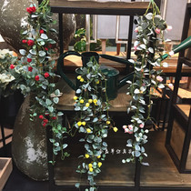 Simulated rose vine mini rose vine hanging green plant soft Vine home wedding decoration series vine plants