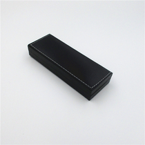 Pen box gift box pen box pen signature pen packaging box black stitching leather box hot stamping logo customization