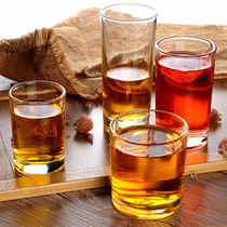  Glass set Transparent teacup Round straight cup Water cup Beer cup Juice cup Beverage cup Lead-free beautiful