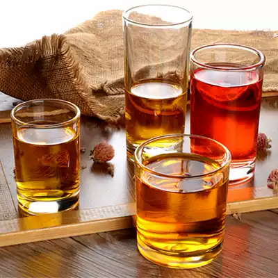 Glass set transparent teacup round straight Cup cup beer cup juice cup drink cup unleaded beautiful