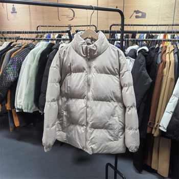 Autumn and winter solid color cotton coats for couples