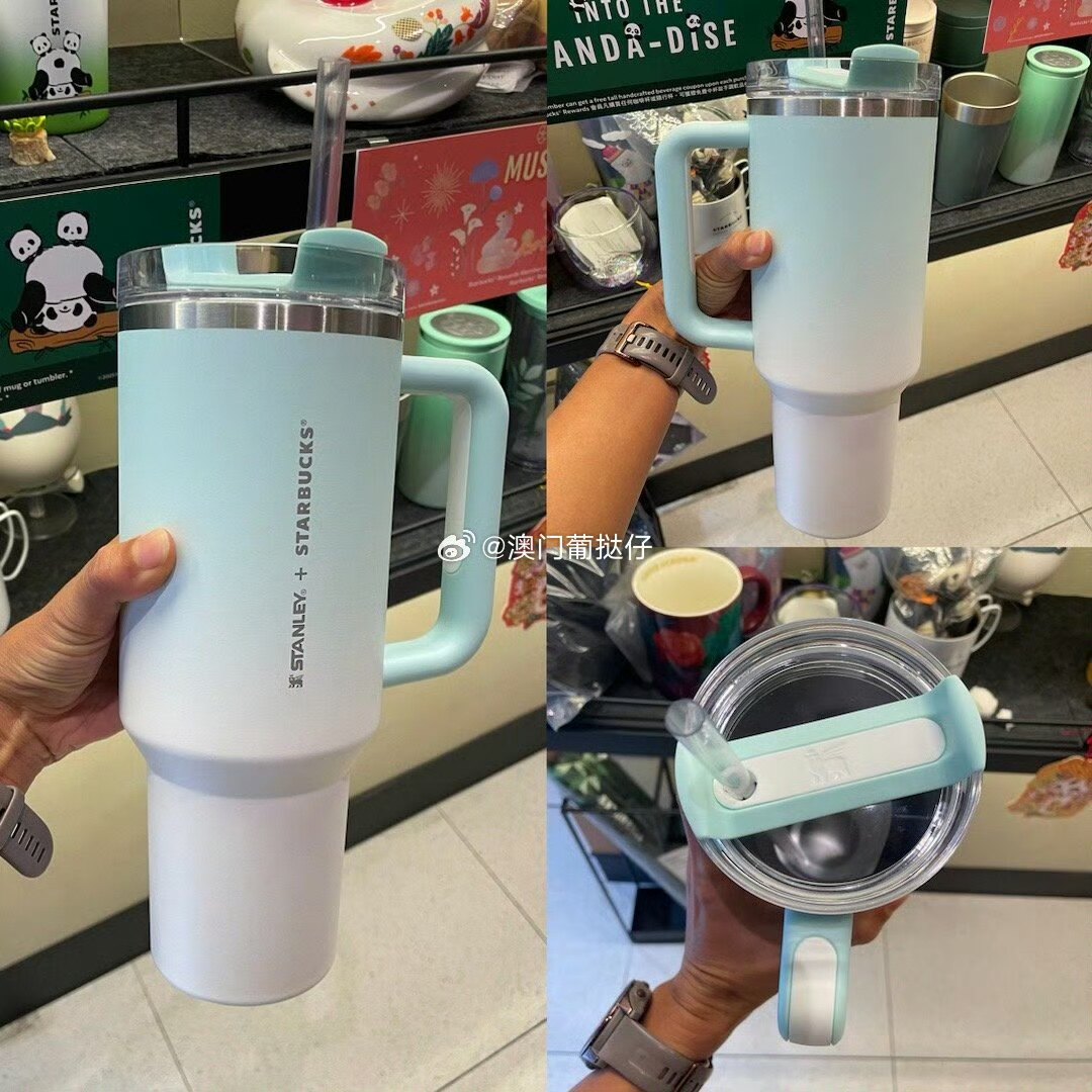 товар из китая 澳门香港星巴克stanley联名不锈钢吸管杯随行杯the quencher h2.0 Starbucks