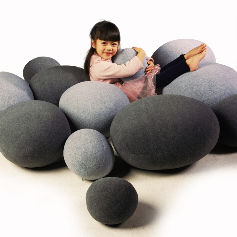 Fake Stone Simulated Pebbles Lazy Sofa Multifunctional Stone Pillow Cushion Creative Christmas Gift Props