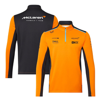 2023 new McLaren tops McLaren team clothes half-zip sweatshirt American long-sleeved mens spring and autumn customization