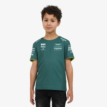 2021 new F1 racing Martin short-sleeved round T-shirt children's clothing young children's sports speed dry half-sleeve