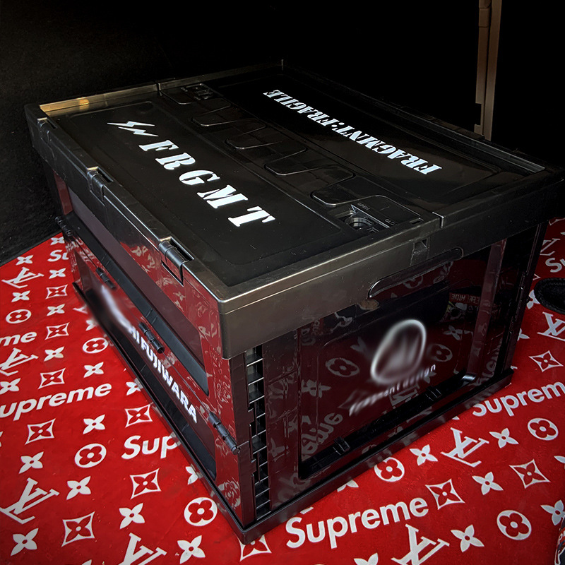 Tide Cards Black Lightning Car Trunk Industrial Wind Accommodating Box Stackable Camper Camping Picnic Containing Boxes