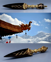 Qing Dynasty Tibet Lhasa King Kong dharma Jokhang Temple altar city with the same full gilt Pu Ba Jin Gang Peg