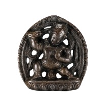 Naxi Picking Nepal Copper King Kong Hand Protector Buddhist Supplies Buddha Statue Antique Collection Buddha Hall