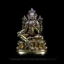 Naxi collection of Tibetan Buddhism Daming Yongle Green Mother Buddha statue full gilt antique collection