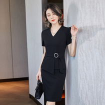 Summer professional dress dress OL fashion temperament Goddess Van Hotel 4S Shop Jewelry Store Uniform Beautician work clothes