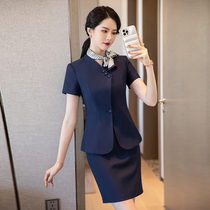 Week Raw Jewelry Store Work Clothes Women Summer Short Sleeve Professional Dress Suit Suit Jacket beauty salon Hotel Tooling