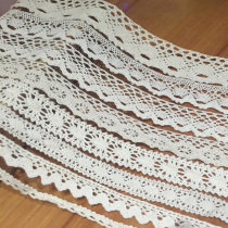 Lace collection beige natural color cotton thread lace fabric accessories handmade accessories 1 piece 1 meter