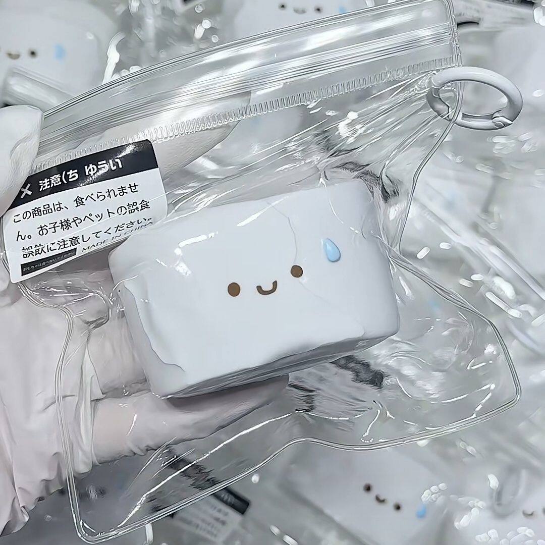 静かに押すと水っぽく弾けるクリーミーな質感の蒸しパン型おもちゃ、食品グレードのシリコン製、DIYストレス解消おもちゃ