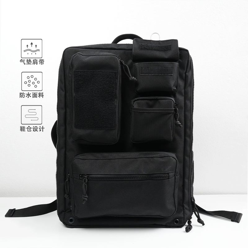 [35-Liter Bag] Sports Shoe Bag + Camera Bag Large Capacity Black Backpack Waterproof