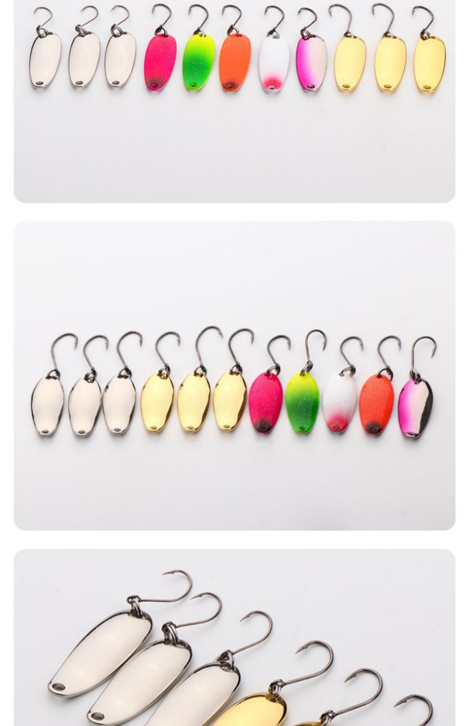 Metal Spoons Fishing Lures Spinner Spoons Baits Fresh Water Bass Swimbait Tackle Gear