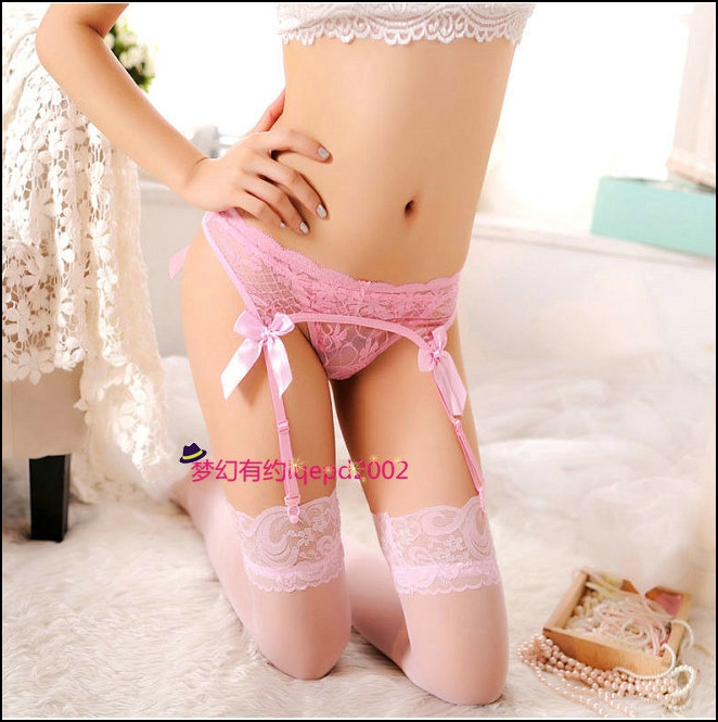 New ren vải bow garter garter bộ Châu Âu và Hoa Kỳ ống dài vớ non-slip đồng hành garter khóa